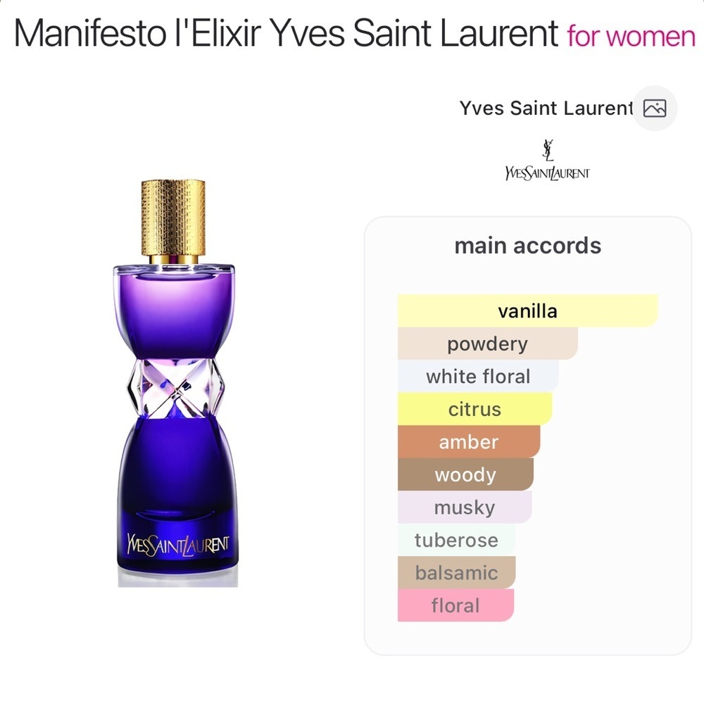 Yves Saint Laurent manifesto elixir